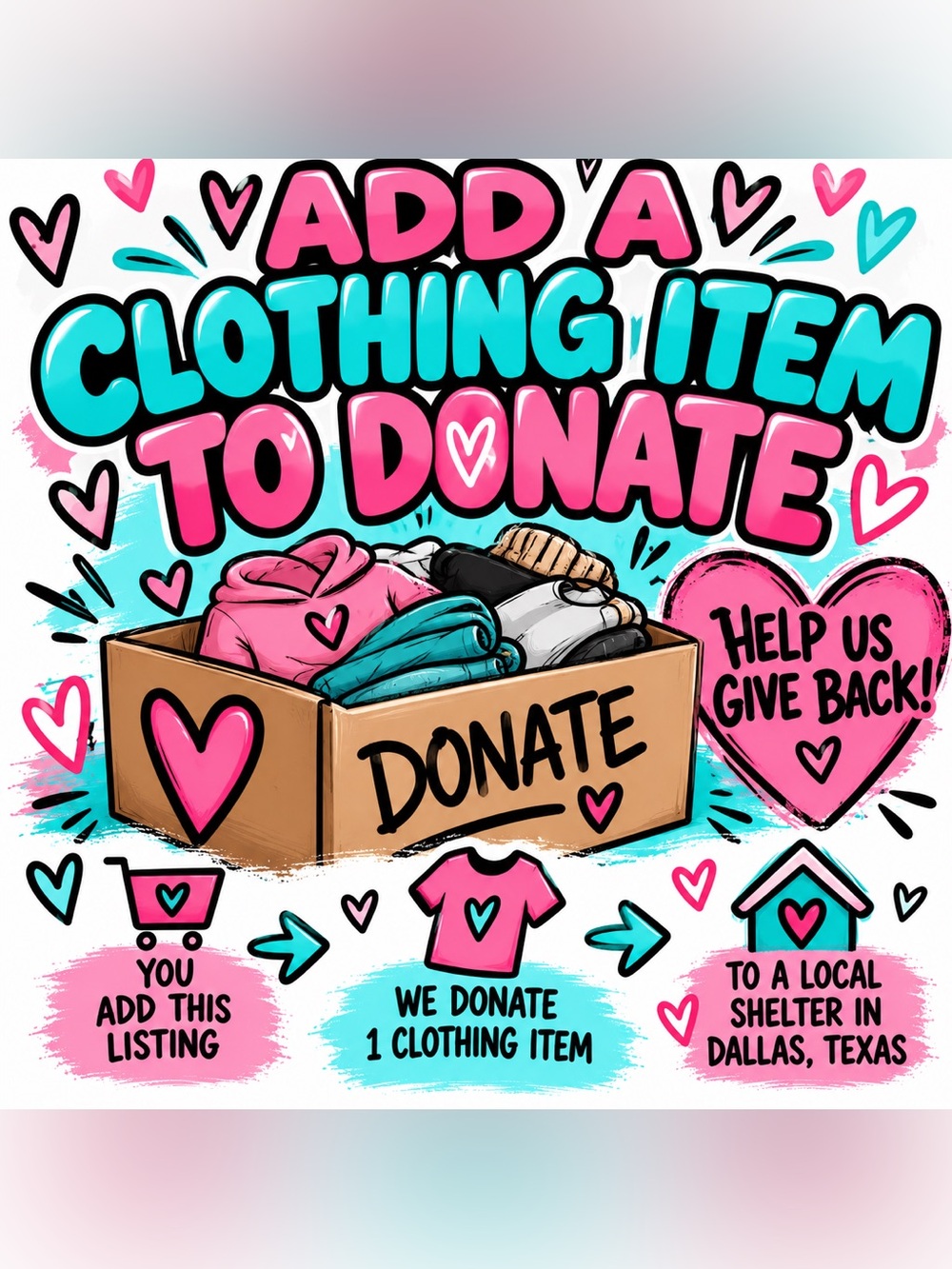 ADD A CLOTHING ITEM TO DONATE 💛